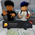 A mobile app screen shows two cartoon-style figures (one resembling Goku) with an 'Activity Check' notification popup reading 'You started this!'