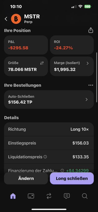 A screenshot of an iOS device displaying a detailed spreadsheet with various financial data, such as trading positions and balances, along with some text indicating the user's investment in Bitcoin. The focus of the image seems to be on understanding the spreadsheets related to investing in Bitcoin.