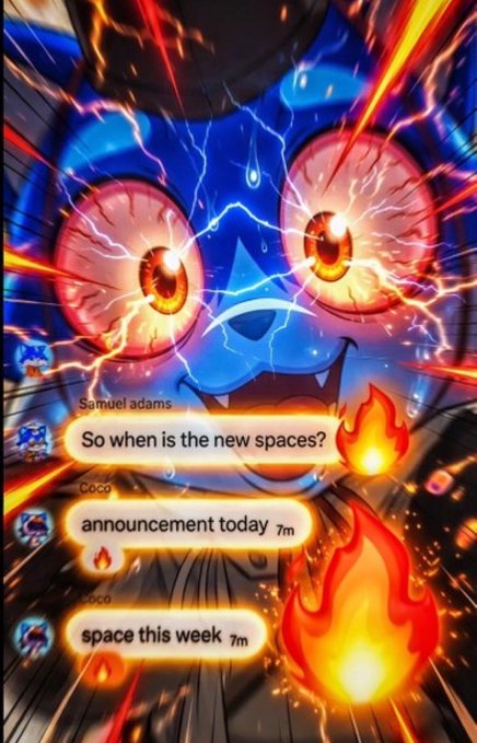 The image features a cartoon cat with red eyes, giving it an intense and dramatic appearance. The text in the image reads "An announcement for TOSHI has been made TODAY @COCOSLair", which suggests that there might be some news or information related to the TOSHI brand or product being discussed. 

The post also includes a message about space, with the words "Space this week" written below the cat image. This could indicate that there is an upcoming event or promotion related to space exploration or astronomy. The overall atmosphere of the image and its content suggests that it might be promoting a new product or service from TOSHI.