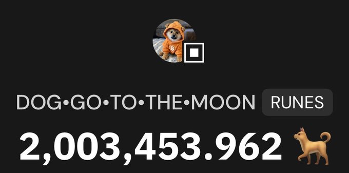 The image features a brown dog wearing an orange hoodie, standing next to a black background with white text that reads "Dog-Go To-The Moon Runes 2,000,000". The dog appears to be posing for the photo while wearing its hoodie. The caption of the post is "Today I became a $DOG multi millionaire The journey to 3m begins", which suggests that the image might be related to a post about the Dog-Go To-The Moon Runes game, possibly featuring the dog as a character or mascot in the game.