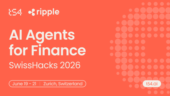 The image features a poster or banner that reads "AI Agents for Finance SwitzerlandHacks 2026" with an orange background, white text, and a circular logo of a clock. The poster also includes information about SwissHacks SwitzerlandHacks 2026, which is likely related to AI agents in the finance industry. The focus on what's in the image and how it relates to the post suggests that this event might be discussing or promoting the use of AI agents for financial purposes, such as payments using the x402 protocol.