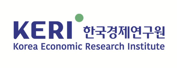 Logo for KERI (Korea Economic Research Institute / 한국경제연구원) in blue text with a green dot accent on a white background.