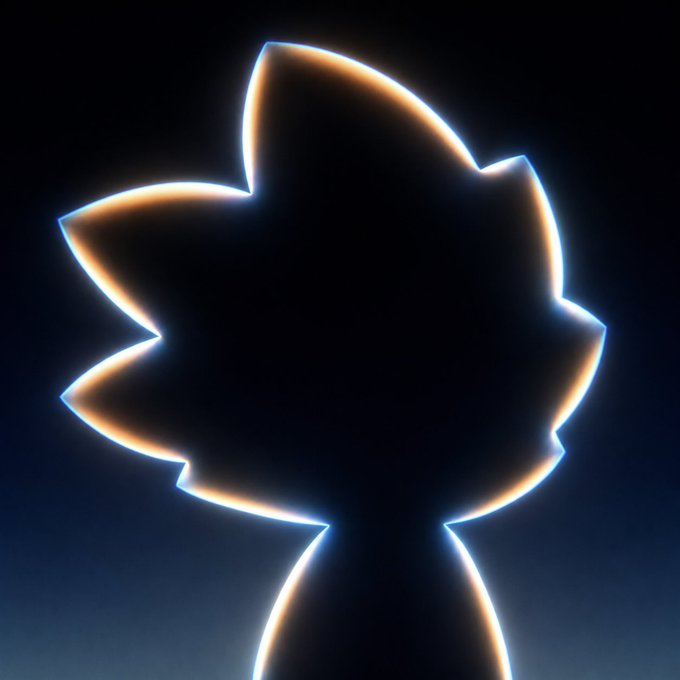 The image displays a silhouetted figure with spiky, anime-style hair outlined in a glowing white and amber neon light against a dark background, evoking the iconic profile of a "memecoin" or anime-inspired character. It visually reinforces the post's theme about meme coins on Solana, using a stylized, attention-grabbing silhouette as a metaphor for the elusive next breakout "meme runner."