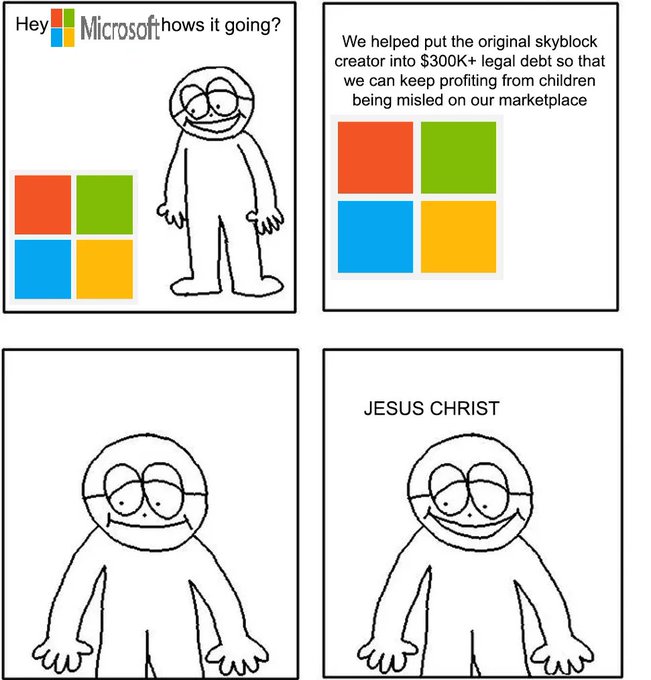 The image features a comic strip with two cartoon characters standing side by side. The text above them reads "Hey Microsoftoft hows it going?". Below the characters, there are four panels of different colors representing various aspects of Bitcoin's recent price drop. One panel shows a man wearing glasses and smiling, while another depicts a man in a suit looking down at his phone with a frown on his face. The remaining two panels show a man in a suit holding a sign that says "Bitcoin AI narrative is testing major trendline support after the latest pullback. I see the retest holding for now but next resistance sits right around the $0.85 zone on key tokens. With X payments going live and verify-follow loops tightening, the real meme rotation could".