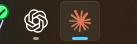 A blurry, close-up screenshot captures the glowing outlines of AI chat interface panels—green and white on the left, orange on the right—representing concurrent Claude Code and Codex sessions for a "multitasking final boss" developer.