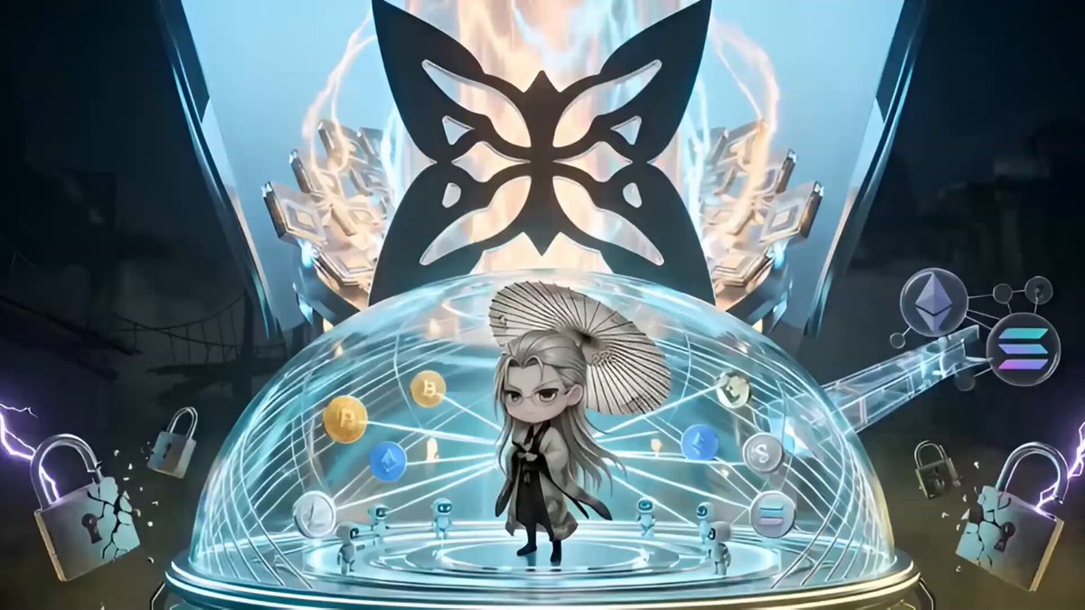 The image features a girl with long hair standing in front of a glass dome that has a butterfly design on it. The girl appears to be wearing a black dress and holding an umbrella. In the background, there are several other butterflies flying around her. The scene is set against a dark blue backdrop, which contrasts with the white elements in the image.

The post discusses the concept of quantum computing and how it can be used for optimization tasks instead of traditional hash functions. It also mentions that @quipnetwork has implemented this technology into their Compute Network to solve real-world problems. The image seems to be promoting or highlighting this innovative approach to problem-solving using quantum computing.