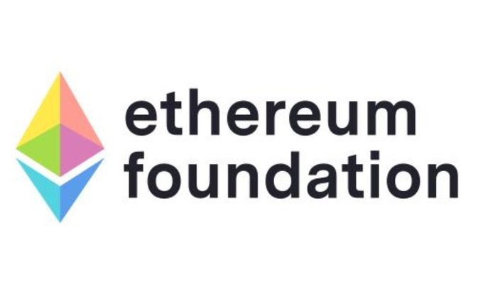 The image shows the Ethereum Foundation logo, featuring a colorful geometric diamond symbol next to the lowercase text "ethereum foundation." As the post discusses the Ethereum Foundation's new initiative to use AI agents for security analysis of Ethereum's code and smart contracts, this logo represents the organization behind this innovative security initiative.