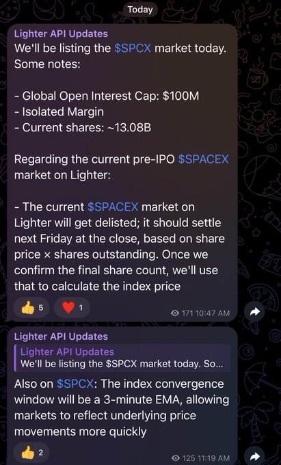 The image features a phone screen displaying multiple text messages with emojis, including several thumbs up emoticons next to bullet points of information about the stock market updates from Litecoin, Bitcoin, and SPCEX. The phone's position suggests that someone is using their device for communication or information gathering while attending to other tasks simultaneously.