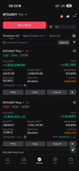 A cryptocurrency trading app screenshot shows BTC/USDT down 3.34% with recent price action around $86,849 and a low of $86,836, alongside an open position showing -2,265 PnL and a leveraged short of -1.01 BTC, reflecting the bearish outlook referenced in the post about continued downside heading into the FOMC event.