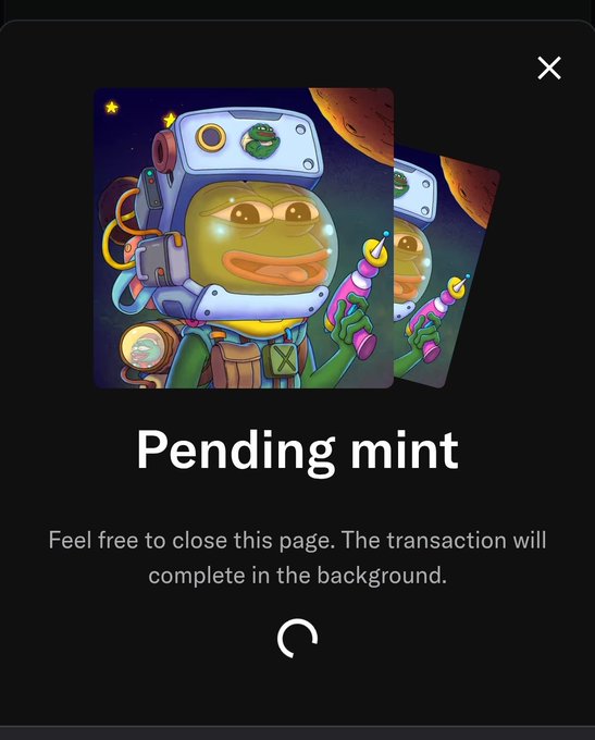 A screenshot of a computer screen displaying an interface from an app called Mint, which has a section titled "Pending mint" indicating that the user's payment hasn't been processed yet or they haven't reached the end of their payment plan. The main focus is on the "@PepeExplorers" and "@PepeExplorer", suggesting this post is related to a group or individual with an interest in peppy characters, possibly discussing or sharing their experience using Mint as a financial management tool for managing their money more effectively.
