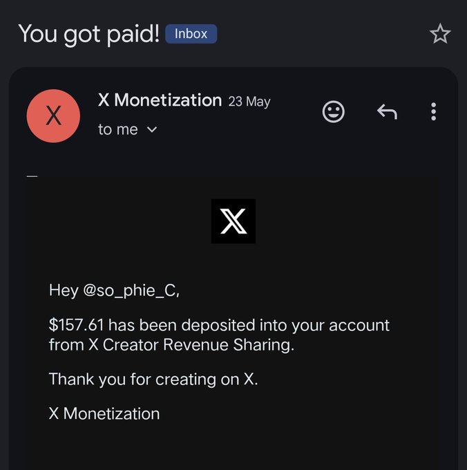 𝕏 payment Friday