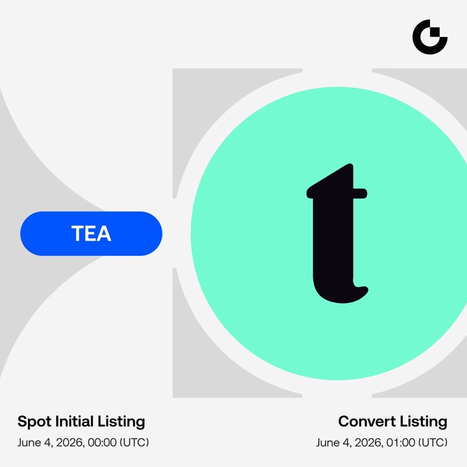 The image features a white background with a green circle containing a black letter "T" at its center. Below this, there are two lines of text that read "Spot initial listing" and "Convert listing", both written in blue. The text also includes dates for when these services will be available - June 4th, 2016, and June 4th, 2026.