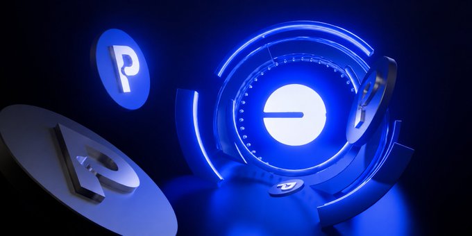 A glowing blue futuristic 3D graphic featuring the letter "P" logo (representing $POLS) displayed within a high-tech circular aperture design. The stylized coin and emblem visually reinforce the post's reminder to have $POLS ready for the 25/08/2026 date.