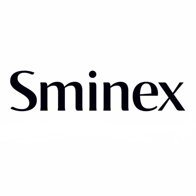 A simple logo with the word 'Sminex' written in black serif font on a white background.