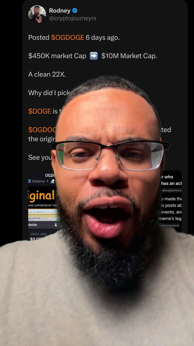 In this image, there is a man wearing glasses who has posted a selfie of himself with a smile. The caption below his selfie identifies him as a person named @psychonumber and mentions that he won $100 in the form of an $OGDOGE GIVEAWAY!. The image also contains text talking about the price cap for the stock market, which is $100. This context indicates that the man was partaking in trading or investing activities related to the stock market while sharing his positive experience on social media.