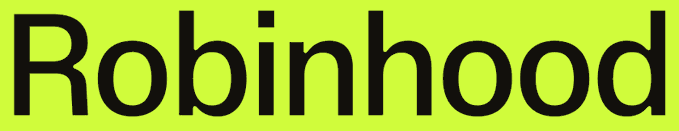 The Robinhood logo displayed in black text on a bright green background.