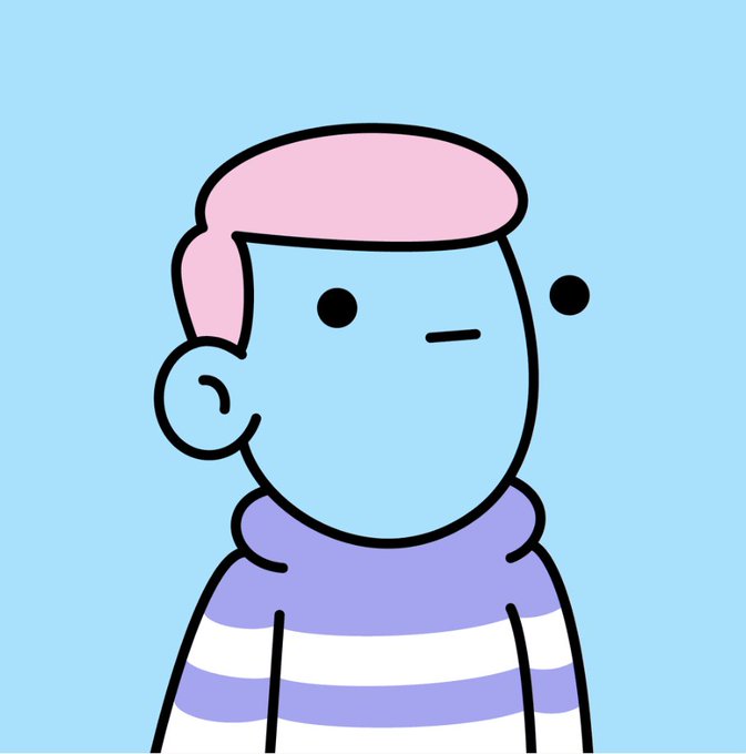 The image features a cartoon character with pink hair, wearing a purple and white striped shirt. The character has a big smile and appears to be looking at something off-camera. The caption below the image reads "had to use my smartest @doodles to secure the mondrians." This suggests that someone created this cartoon character using their artistic skills, possibly as part of an art project or for personal enjoyment.