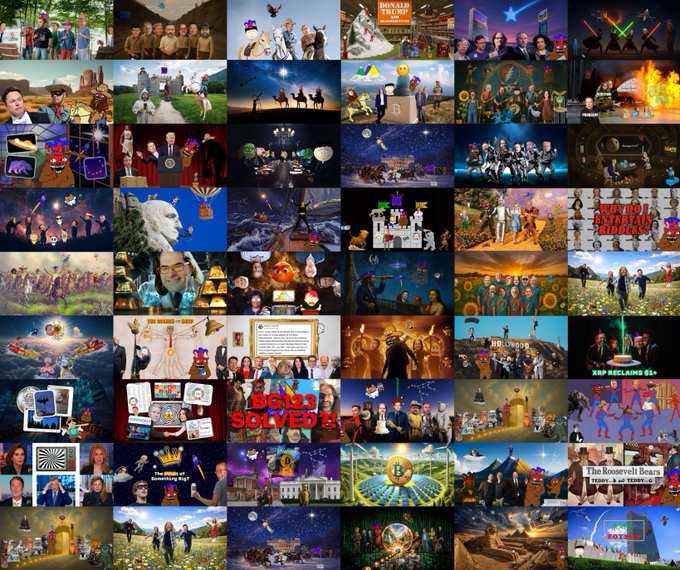 A collage of video thumbnails featuring Bitcoin, NFA branding, and various mystery/parody artwork accompanies a celebratory post marking The NFA Research Group's 2-year anniversary, reflecting the channel's eclectic mix of cryptocurrency, history, and conspiracy-themed content.