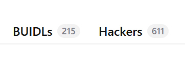 A simple scoreboard graphic displays 'BUDLs 215' and 'Hackers 611'.