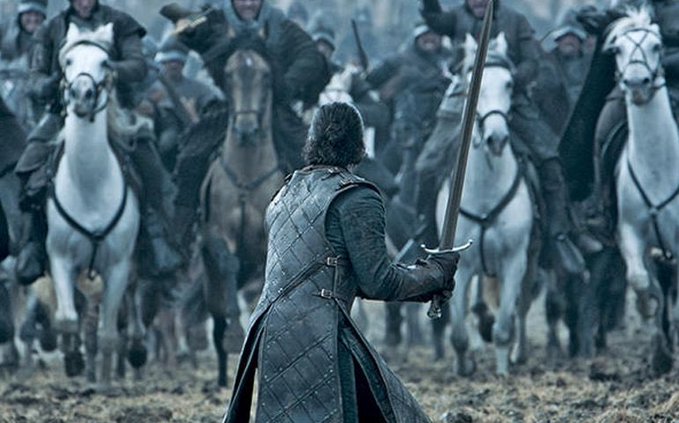 The image depicts an epic battle with a leader facing a cavalry charge, symbolizing the author's warning against using leverage to buy CRCL with a market cap of 10-20 billion (40-80 USD/CRCL), contrasting it with the potential failure of a "140-company alliance" to defeat USDC.