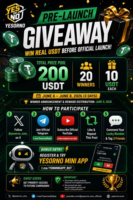 The image features an advertisement for a giveaway, with a black background and white text. The main focus of the ad is a robot character that appears to be handing out prizes or gifts. There are multiple prizes displayed, including a gift box, a trophy, and a cell phone. The text on the ad encourages viewers to participate in the giveaway by completing certain tasks, such as sharing the post with their friends or family, using a specific hashtag, or entering the code provided at the bottom of the image.