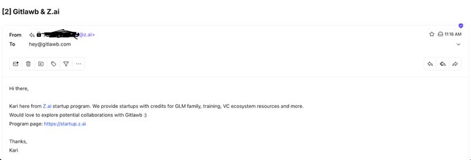 The image features a screenshot of an email conversation between two individuals, where one person has been mentioned as having joined "Zai" organization, which is referred to as $gitlawb. Another person who has been named $base in the same email suggests that they might be interested in becoming one of the most successful projects on $base. The content appears to be promotional or promotional-like in nature, with an emphasis on collaboration and growth opportunities.