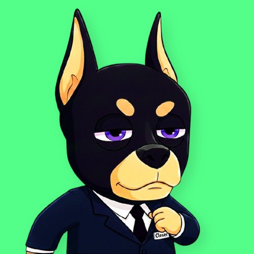 The image features a cartoon dog wearing a suit, tie, and mask with a serious expression on its face. The dog appears to be dressed up as a businessman or lawyer, possibly for a humorous or satirical purpose. The caption below the image reads "Good morning Web3 family" and "I am staying bullish on the @wallchain ... I need more X Score to boost." This suggests that the creator of this cartoon is likely a member of the Web3 community who has chosen to incorporate elements from the cryptocurrency world into their work, possibly as a form of humor or commentary.