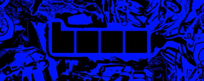 A stylized blue and black graphic features a large thumbs-up icon next to four dark rectangular boxes, set against a background of intricate, illustrative sketches.