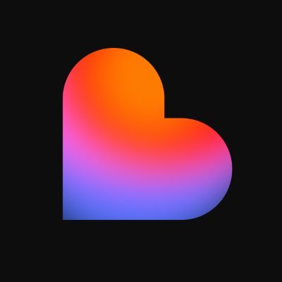 The image shows a stylized heart icon with a vibrant gradient transitioning from orange at the top to purple at the bottom, displayed on a black background. It visually represents the "Lovable" brand mentioned in the post about the company's significant $400 million funding round at a $13.3 billion valuation.