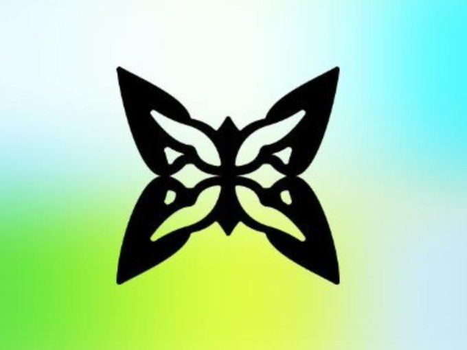 A black butterfly-shaped logo, which resembles a stylized "Q," is displayed against a gradient background transitioning from green and yellow to teal and white, visually representing the Quip Network brand mentioned in the post.