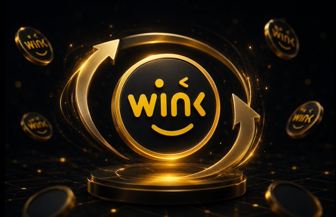 A golden "WIN" coin with a smiling face spins on a circular pedestal surrounded by floating arrows, symbolizing successful outcomes and achievement. The image reinforces the post's theme by visually representing the "wins" enabled by combining zero-knowledge proofs with privacy-protecting data oracles in blockchain applications.