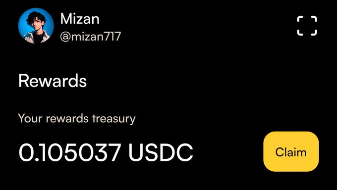 The image displays a page on social media with text and an illustration of a person's face on the bottom right corner. The text presents a reward system related to trading on cryptocurrency platforms such as etherium, or ERC-20. Users can claim their rewards by clicking the "Claim" button, which is positioned below a yellow rectangle.