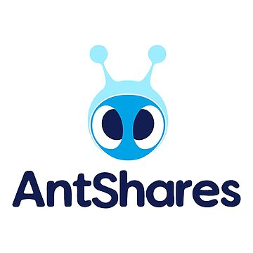 The image displays the AntShares logo, featuring a cartoonish blue alien mascot above the "AntShares" text. This relates to the post about "crypto 2017 was truly special" as AntShares was a prominent blockchain project from that era, which later rebranded to NEO in 2017, becoming one of China's leading smart contract cryptocurrencies.