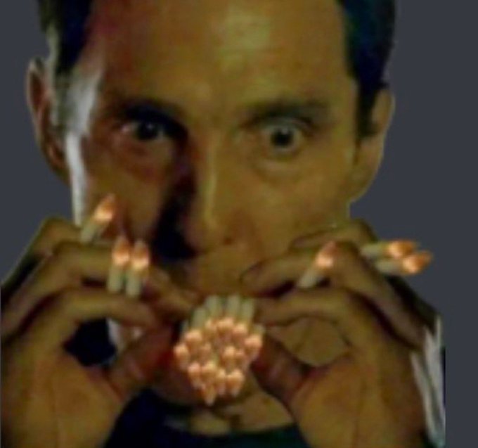 The image features a man with multiple fake teeth, wearing a black shirt, and holding up his hands over his mouth as if he's about to blow out candles or something similar. The caption "Feels like BTC Whales are doing the Q4 ZEC thing again" is related to the post in question, suggesting that the man might be referencing Bitcoin or another cryptocurrency-related event.

The image also includes a small group of fake teeth on the man's face and hands, which could be interpreted as an artistic choice or a reference to the cryptocurrency world.
