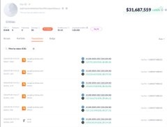 A small thumbnail of a Binance cryptocurrency trading interface showing a balance of '$31,687.559 USDT' and a list of transactions.