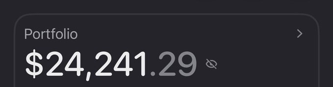 A screenshot of a portfolio dashboard displaying a total balance of $24,241.29, likely representing the user's Web3 crypto/NFT holdings as referenced in their post about joining IncentivesDAO and minting a Sup Foundation GTD whitelist spot.