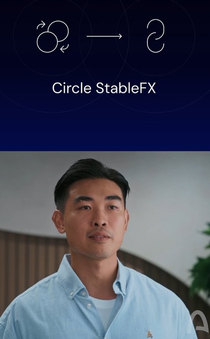 A split image with 'Circle StableFX' logo text on top against a dark blue background, and a portrait of a young man in a light blue shirt below.