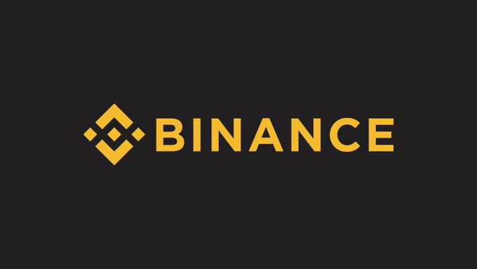 The Binance logo displayed in yellow on a dark background, featuring the company's signature diamond icon next to the word "BINANCE".