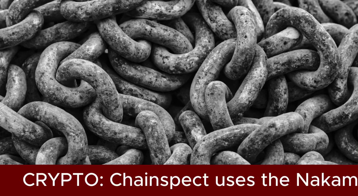 The image shows a close-up view of a large pile of chains, with each chain being a different color. The text above the image reads "Crypt:: Chainspect uses the Nakam", which suggests that the image might be related to a discussion or comparison between Crypt and the Nakam blockchain.