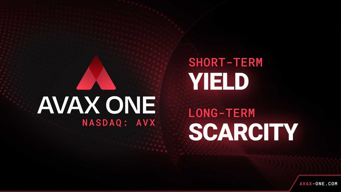 The image features a poster for Avax One, which is a company that specializes in cryptocurrency trading. The poster has a black background with red text and logos. The main focus of the poster is the three compounding mechanisms that are available on their tokens - Hard cap of 720M, Fee burn on every transaction, and native staking yield from un-issued supply. Additionally, there's information about the rarity of yield and scarcity in the same asset, which can be valuable for investors to consider when trading or investing in Avax One.