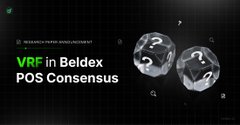 Beldex newsletter announcement for 'VRF in Beldex POS Consensus' with a blockchain-themed visual.
