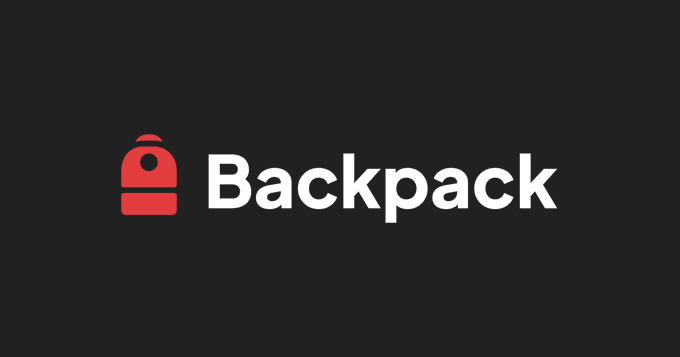 A logo with a red backpack icon and the text "Backpack" on a black background.