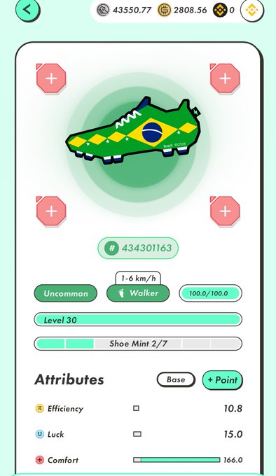 The image shows a phone screen with an app icon featuring a soccer shoe, which appears to be from Brazil. The app has a green background and white text that reads " Brazilian Soccer Shoe" along with other details about the app's features or settings.