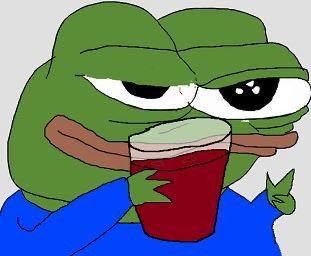 The image features the popular "Smug Frog" (Pepe) meme holding a red cup with a smug expression. The caption "Gas it" pairs with the image by depicting the frog nonchalantly sipping a drink, embodying the phrase's dismissive or unbothered sentiment.

No key text, numbers, tickers, or names are visible in the image itself.