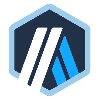 The image displays the Arbitrum logo—a stylized "A" formed by white and light blue angled stripes set within a dark navy hexagonal frame with a light blue border. It visually represents the Arbitrum network referenced in the post about its record $70 billion in stablecoin transfer volume and 40% growth to 10.5 million holders in H1 2026.