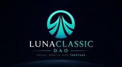 The LunaClassic DAO logo, featuring a teal scallop shell icon above the text 'LUNACLASSIC DAO' and the tagline 'REVIVE, REBUILD AND TOGETHER.'