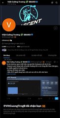 The image shows a social media post with an orange logo at the top, which reads "VN Cýng trưa Sáng ra đi chợ về nấu ăn trưa sao nhỉ?? Có khi này thì làm sao nhỉ?". The post is about a new social media platform called "VN Cýng trưa Sáng ra đi chợ về nấu ăn trưa sao nhỉ?" and it has been shared by someone named "@quipnetwork x". The post also includes a link to the platform, which is located at the bottom of the image.