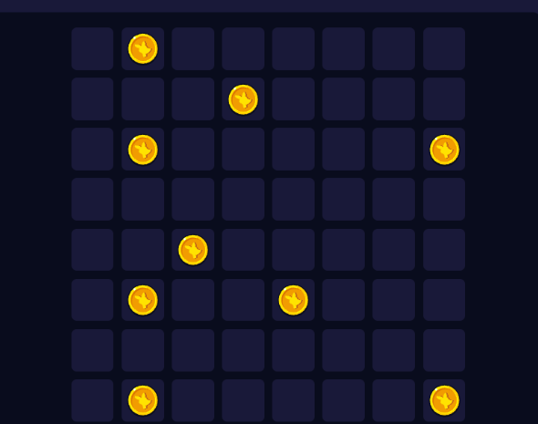 A Mines game board on Roobet shows scattered golden coin picks across a grid of hidden squares, with the post celebrating a +225U win and crediting a friend's "command" for the successful gamble.