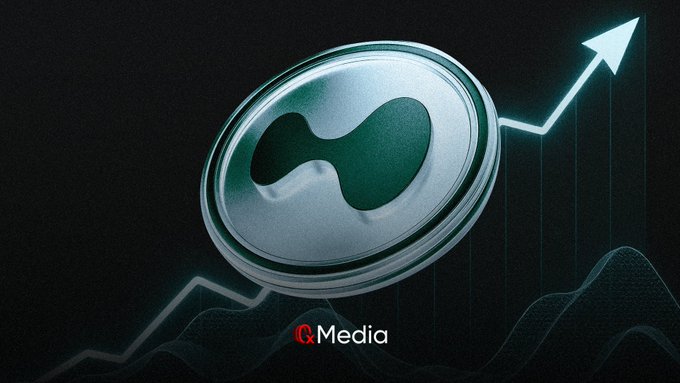 The image features a coin with a unique logo that resembles a wave, set against a black background. The coin has an upward-pointing arrow, which appears above it. It is described as being "THE HYPED UP" and "THE QUICK BILLIONAIRES". Surrounding the main coin in the image are several smaller coins of varying sizes. These coins seem to belong to different companies or organizations, contributing to a sense of diversity within the depicted financial landscape.