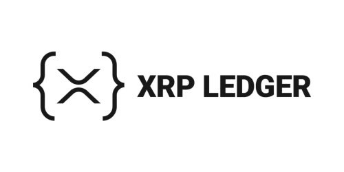 The XRP LEDGER logo, featuring a stylized 'X' inside curly braces next to the text 'XRP LEDGER' in black on a white background.